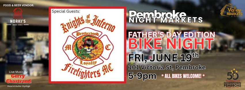 BIKE NIGHT ~ Father's Day Edition @ the Pembroke Night Market
